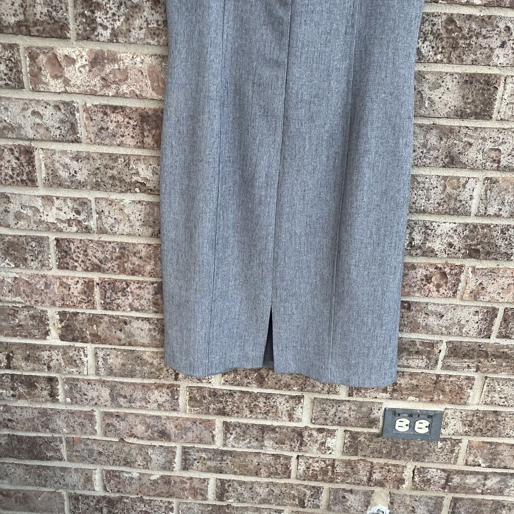 Kasper 2 Pc Dress Suit Set Gray Heathered Blazer Jacket Sleeveless Sheath 4P - Picture 14 of 15